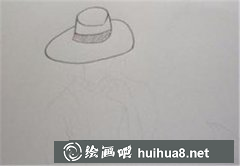 兒童畫教程：戴帽賞花姑娘