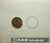 硬幣畫(huà)兔子頭教程