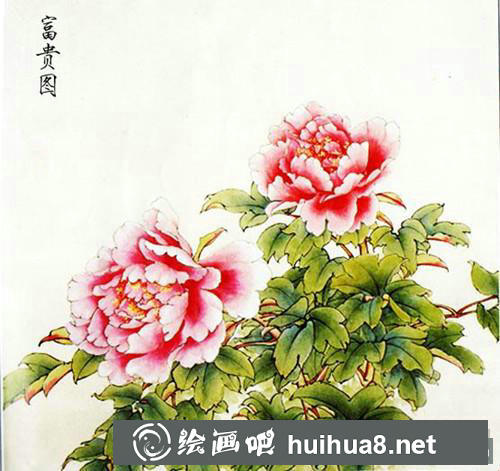 桃花花工筆畫(huà)