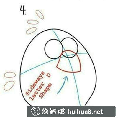 白色小鳥畫法步驟4