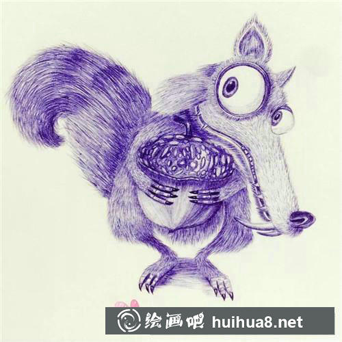 斯克萊特圓珠筆畫
