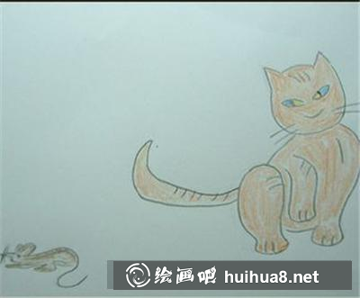 抓老鼠的小貓咪完成圖