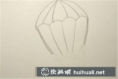 兒童畫教程練習跳傘運動員