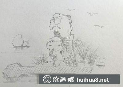 石頭的畫法