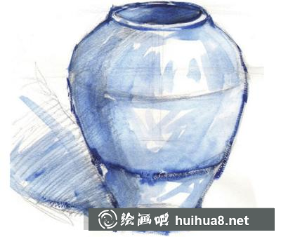 怎么畫紫色陶罐