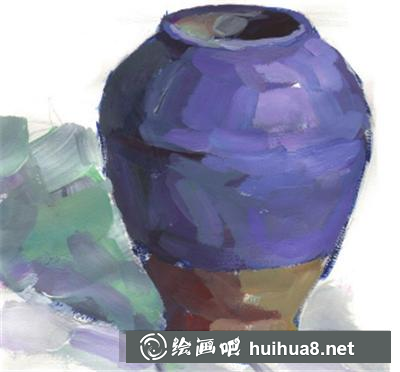 怎么畫紫色陶罐