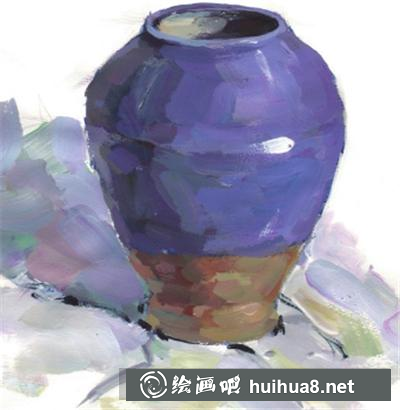 怎么畫紫色陶罐