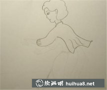 兒童畫教程跳廣場(chǎng)舞女孩