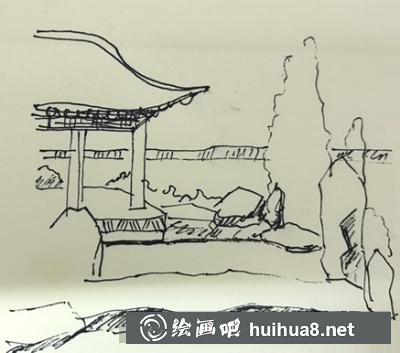 亭子水景速寫