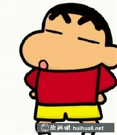 完成的蠟筆小新畫作