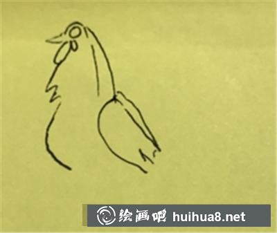 如何畫兩只大公雞？