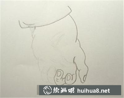 如何畫彎曲的手掌？