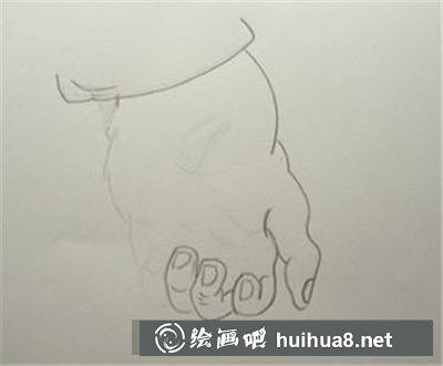如何畫彎曲的手掌？