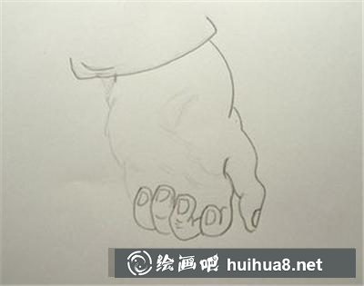 如何畫彎曲的手掌？
