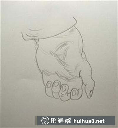 如何畫彎曲的手掌？