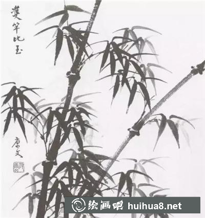 竹子水墨寫意畫法