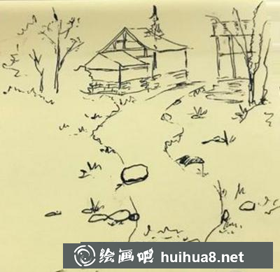 鄉(xiāng)村小溪流速寫