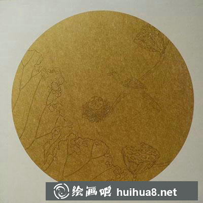 工筆畫教程怎么畫秋荷鹡鸰圖