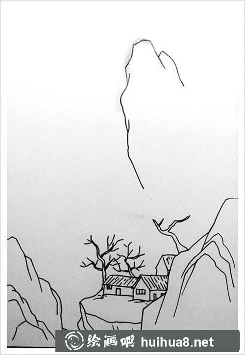 隱居鋼筆畫