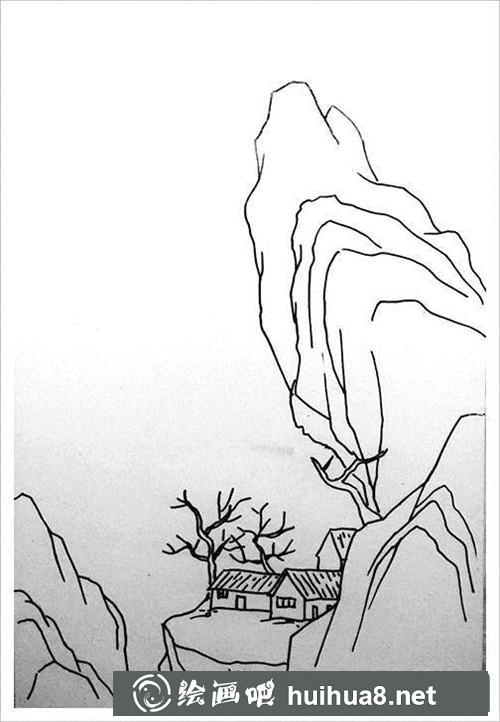 隱居鋼筆畫