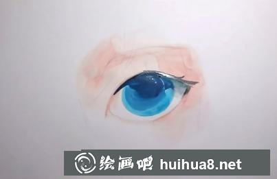 水彩畫動漫人物眼睛