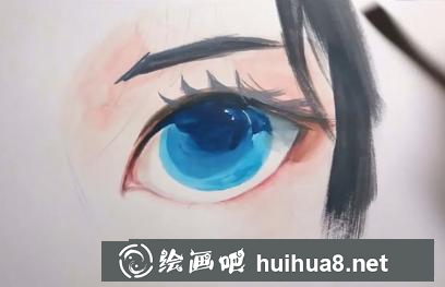 水彩畫動漫人物眼睛