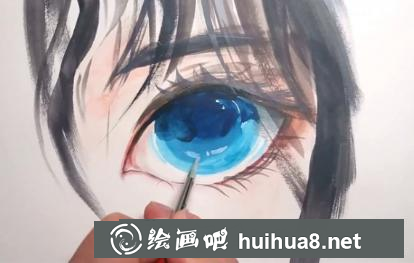 水彩畫動漫人物眼睛