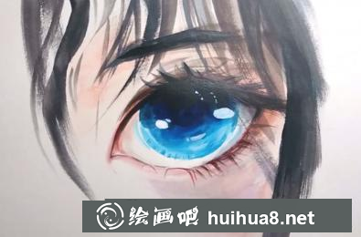 水彩畫動漫人物眼睛