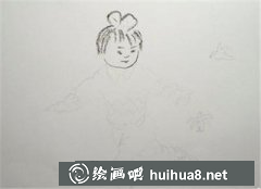 兒童畫教程踢毽子小女孩
