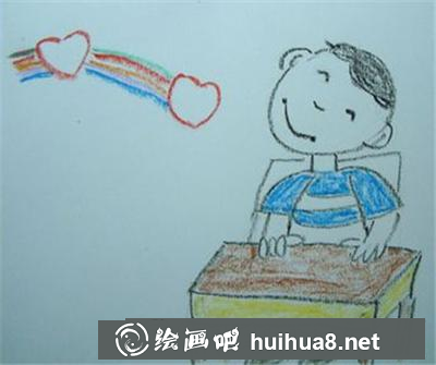 認(rèn)真上課的小男孩
