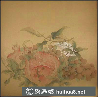 怎么畫工筆畫《吉祥多子圖》