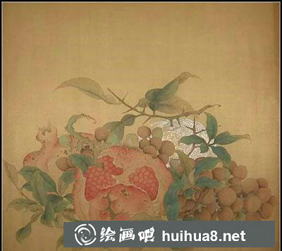 怎么畫工筆畫《吉祥多子圖》