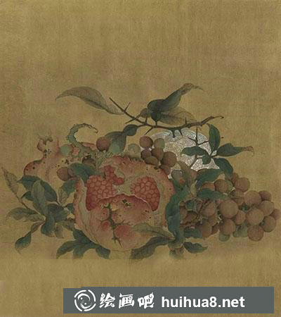怎么畫工筆畫《吉祥多子圖》