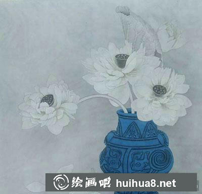 工筆畫(huà)荷花的繪制方法