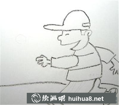 跑步的小男孩