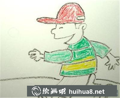 跑步的小男孩