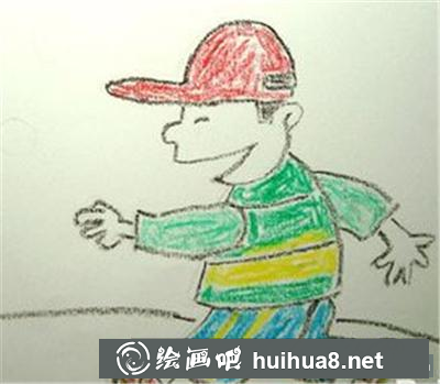 跑步的小男孩