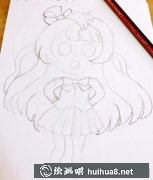 教你繪制藍(lán)色校服女孩