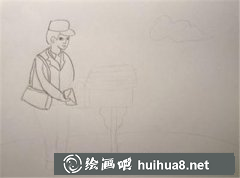 兒童畫教程送信郵遞員