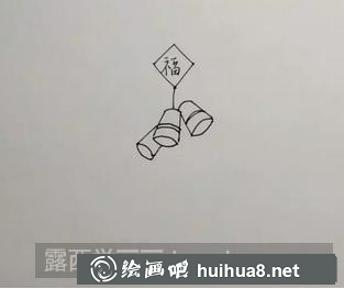 煙花兒童畫