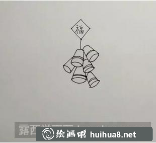 煙花兒童畫