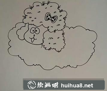 綿羊兒童畫