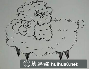 綿羊兒童畫