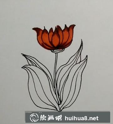 小花兒童畫