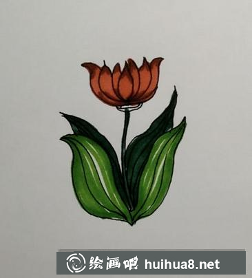 小花兒童畫