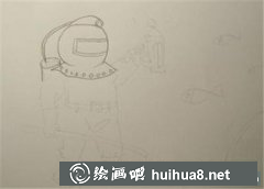 兒童畫教程賞魚潛水員