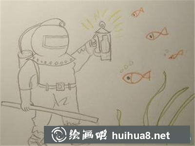 賞魚(yú)的潛水員