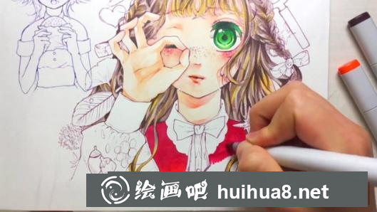 馬克筆漫畫少女
