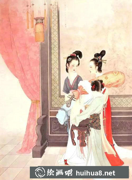 工筆畫教程：怎么繪制《侍宴圖》