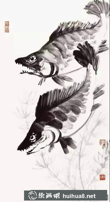 鱖魚畫法步驟